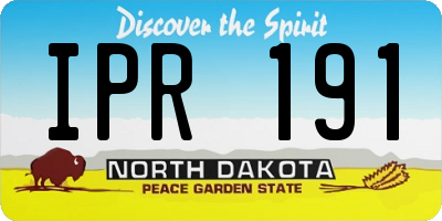 ND license plate IPR191