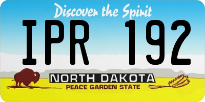 ND license plate IPR192