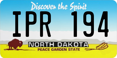 ND license plate IPR194