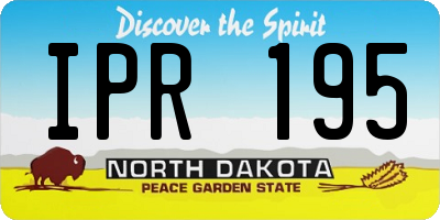 ND license plate IPR195