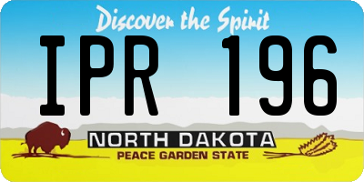 ND license plate IPR196