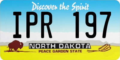 ND license plate IPR197