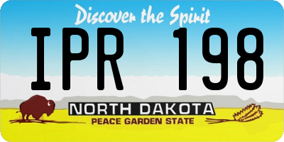 ND license plate IPR198