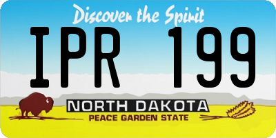 ND license plate IPR199
