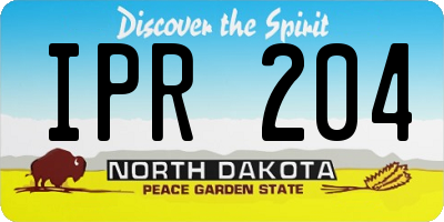 ND license plate IPR204