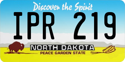 ND license plate IPR219