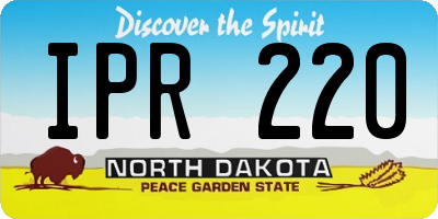 ND license plate IPR220