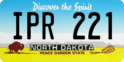 ND license plate IPR221