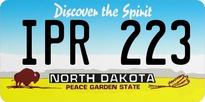 ND license plate IPR223
