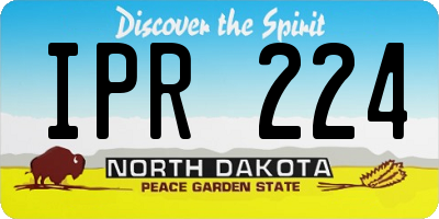 ND license plate IPR224