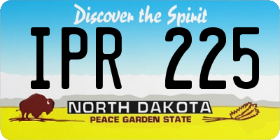 ND license plate IPR225