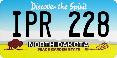 ND license plate IPR228