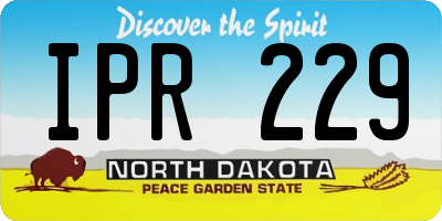 ND license plate IPR229