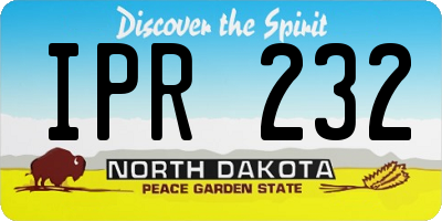ND license plate IPR232