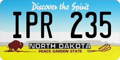 ND license plate IPR235
