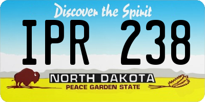 ND license plate IPR238