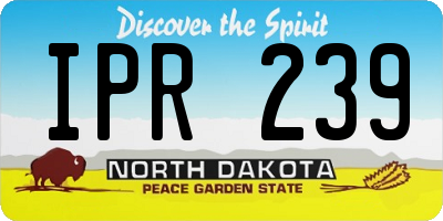 ND license plate IPR239