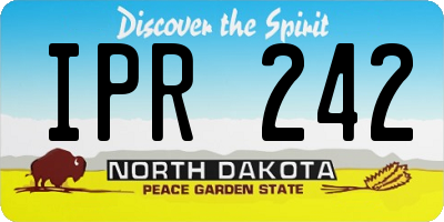 ND license plate IPR242
