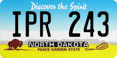 ND license plate IPR243