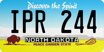 ND license plate IPR244