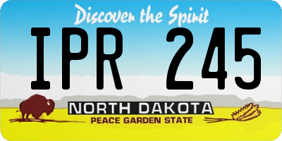 ND license plate IPR245