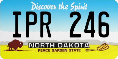 ND license plate IPR246