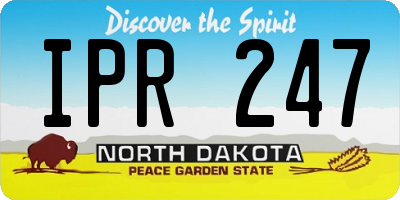 ND license plate IPR247