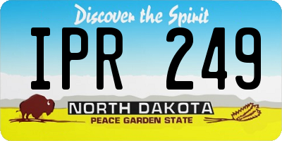 ND license plate IPR249