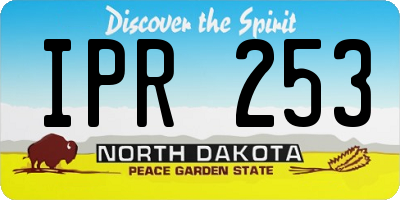 ND license plate IPR253