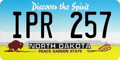 ND license plate IPR257