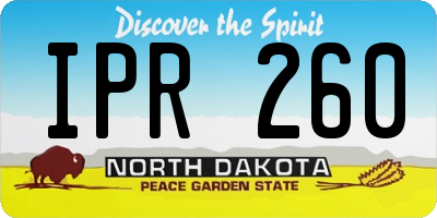 ND license plate IPR260