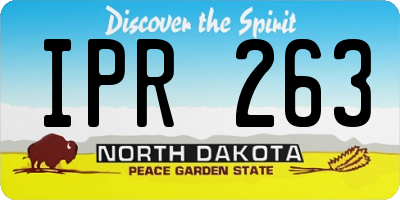 ND license plate IPR263