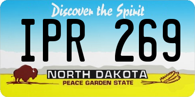 ND license plate IPR269