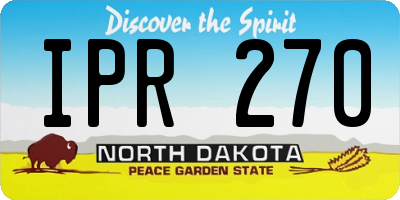 ND license plate IPR270