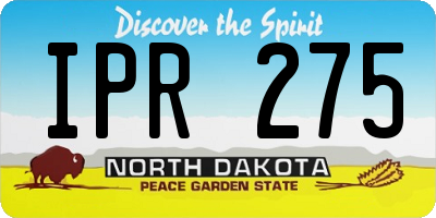 ND license plate IPR275
