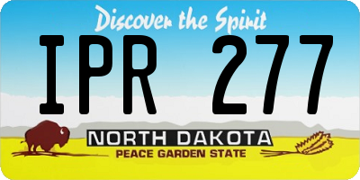ND license plate IPR277