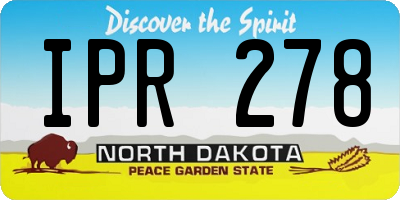 ND license plate IPR278