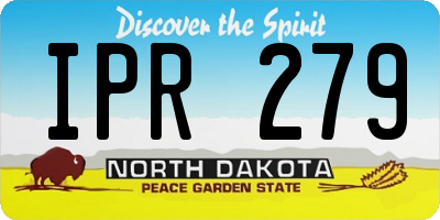 ND license plate IPR279
