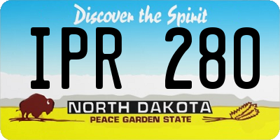 ND license plate IPR280