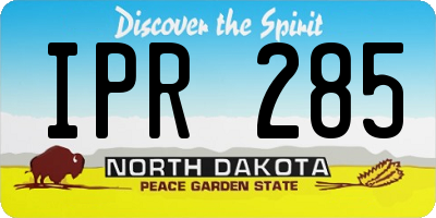 ND license plate IPR285