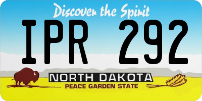 ND license plate IPR292
