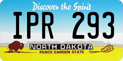 ND license plate IPR293