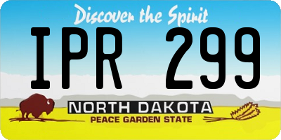ND license plate IPR299