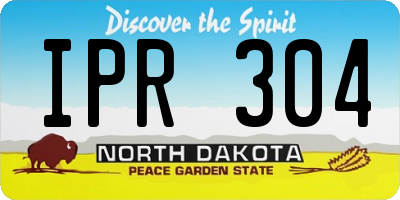 ND license plate IPR304