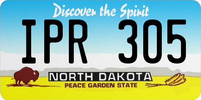 ND license plate IPR305