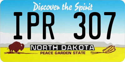 ND license plate IPR307