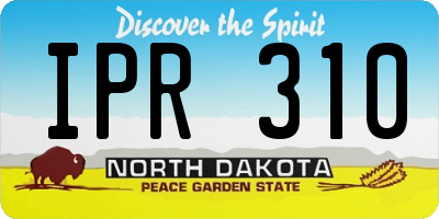 ND license plate IPR310