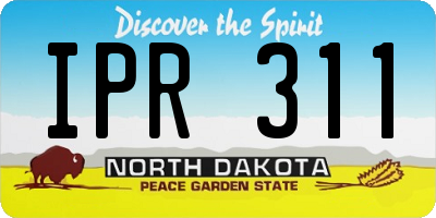 ND license plate IPR311