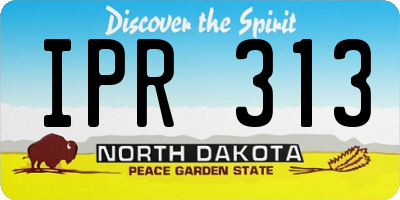 ND license plate IPR313