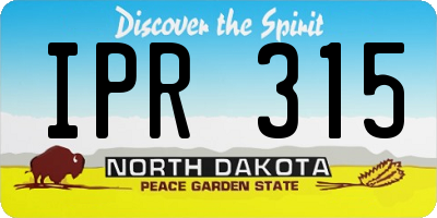 ND license plate IPR315